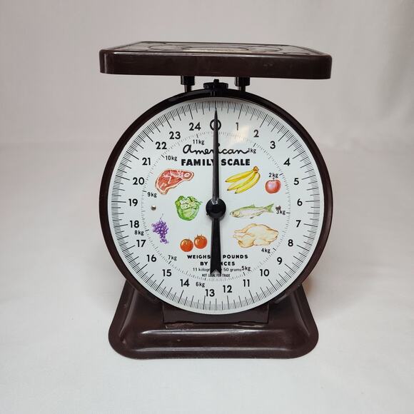Vintage American Family Scale – Metal – Brown – Fully Functional - Picture 1 of 7